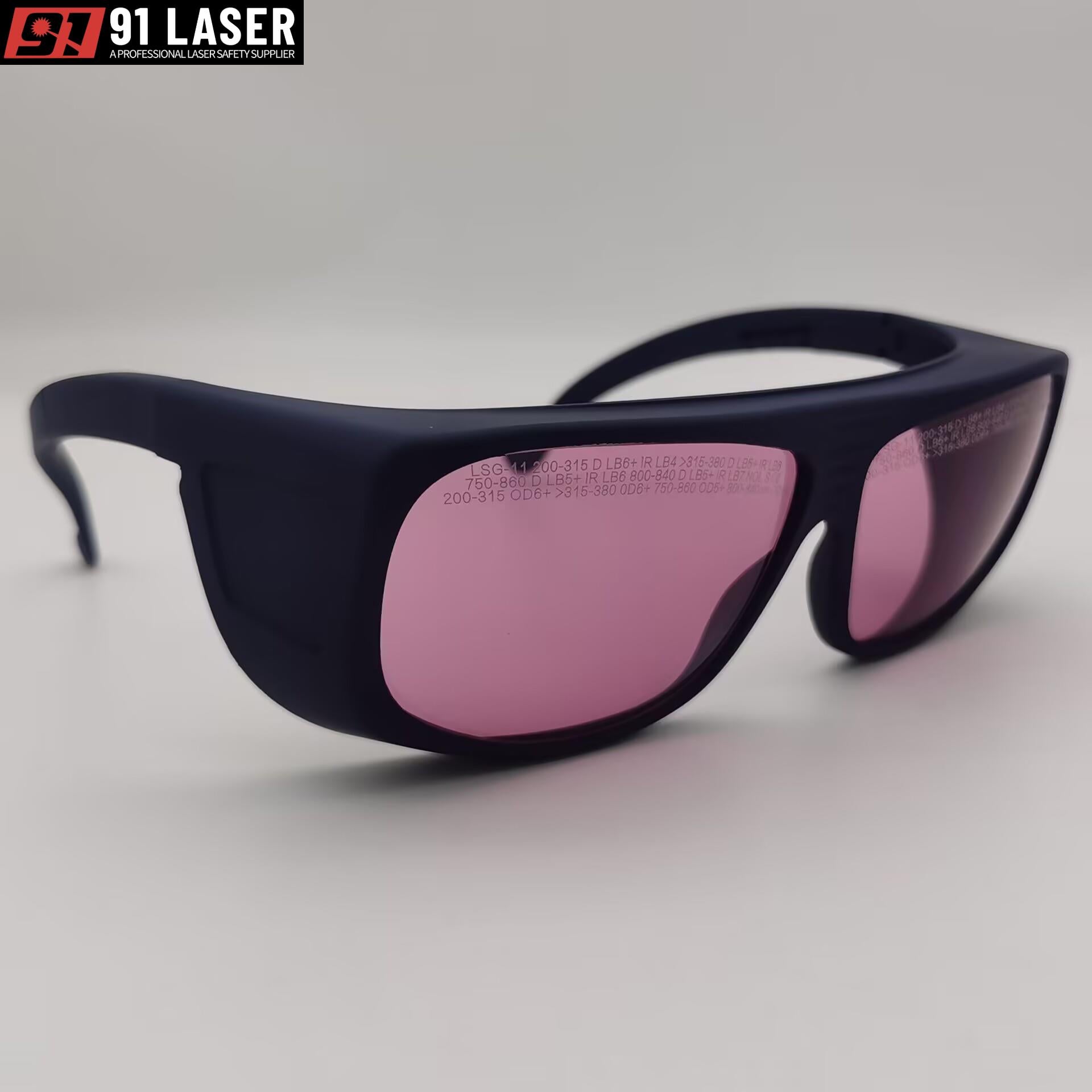 LSG-11-D5-11B Laser Safety Glasses With OD5+ For Alexandrite laser and OD7+ For Diode 808nm 810nm
