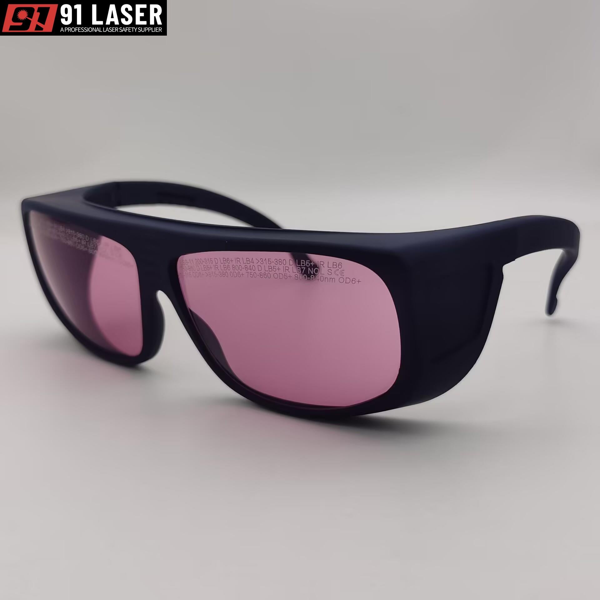 LSG-11-D5-11B Laser Safety Glasses With OD5+ For Alexandrite laser and OD7+ For Diode 808nm 810nm