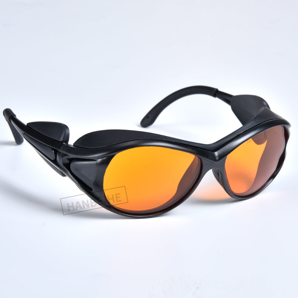 LSG-9-2 Laser Safety Glasses For 190-490nm O.D 6+ Blue Laser Safety Glasses With Black Hard Case And Cleaning Cloth