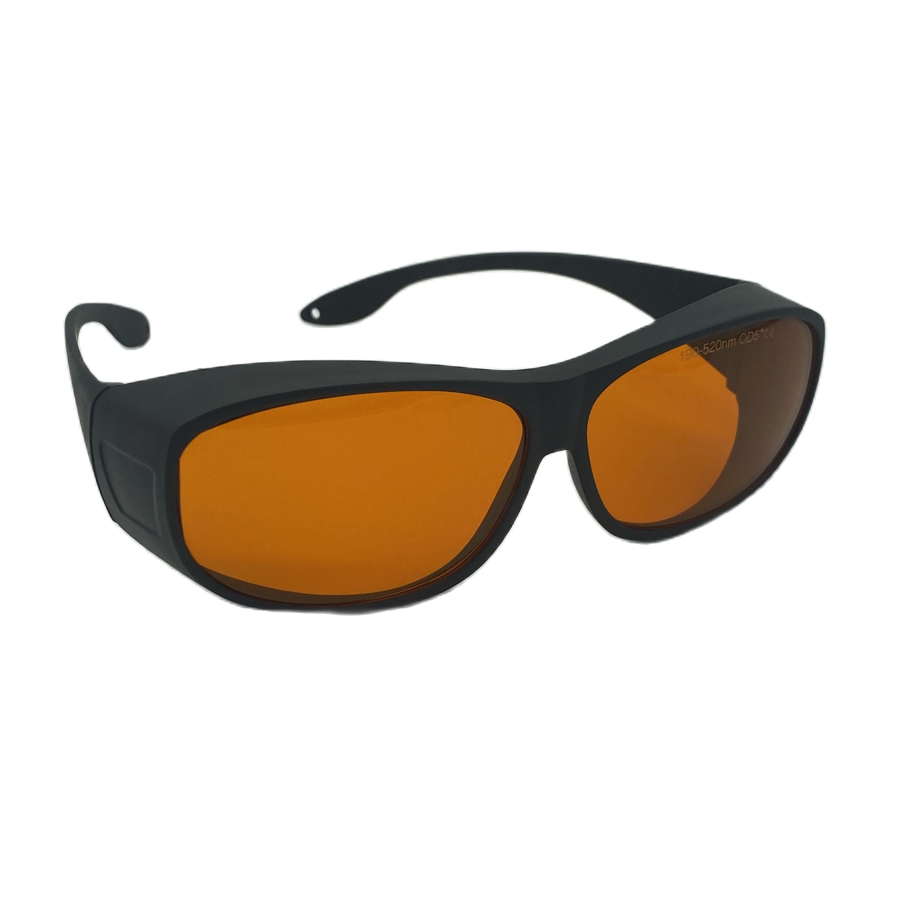 O.D 5+ 366 355 412 405 445 450 457 473 515nm Laser Safety Glasses with Black Case and Fabric Cloth