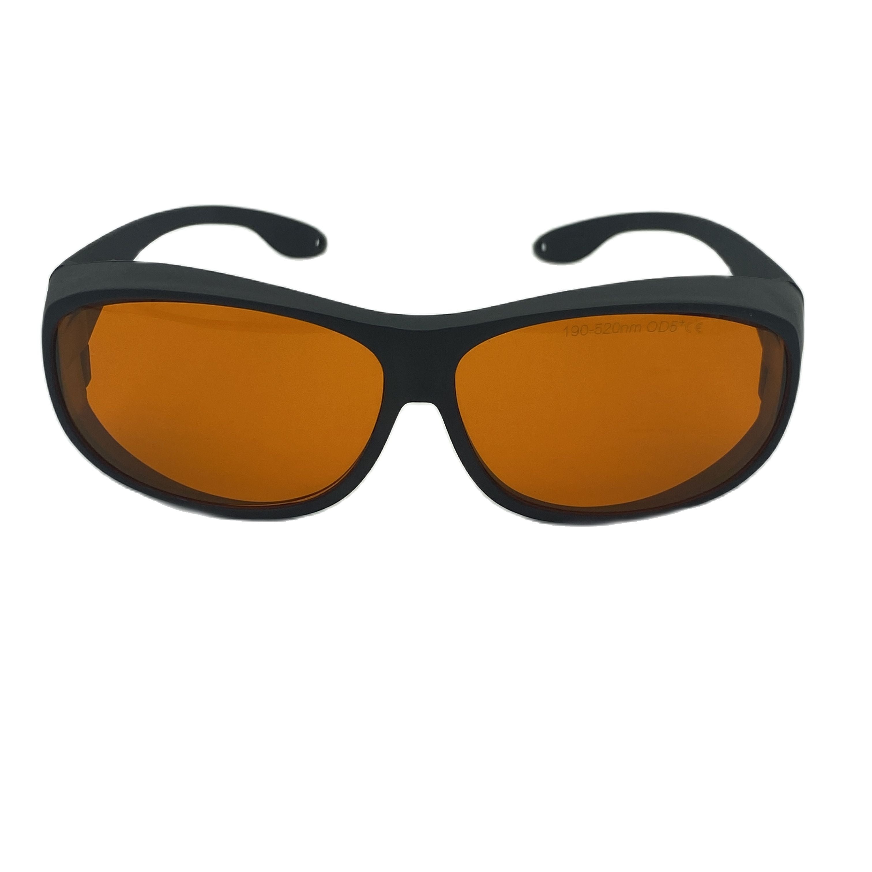 O.D 5+ 366 355 412 405 445 450 457 473 515nm Laser Safety Glasses with Black Case and Fabric Cloth